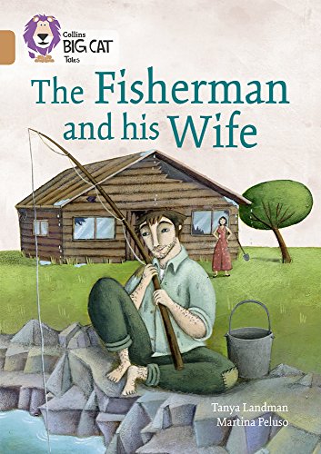 Book cover: fisherman with wife, house, and fishing rod illustration.