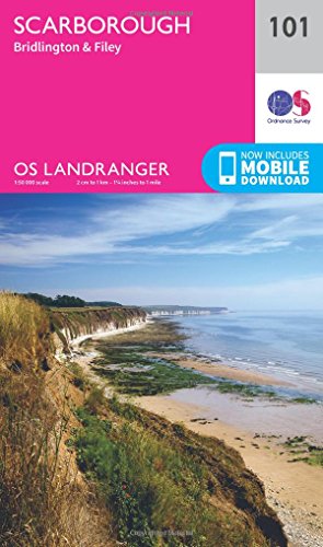 OS Landranger map cover: Scarborough, Bridlington & Filey coastline.