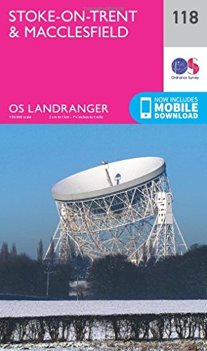 Ordnance Survey Landranger map cover: Stoke-on-Trent & Macclesfield, featuring Jodrell Bank.