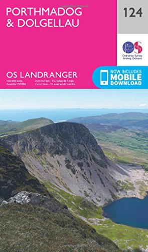 OS Landranger map cover showing mountainous terrain of Porthmadog & Dolgellau.