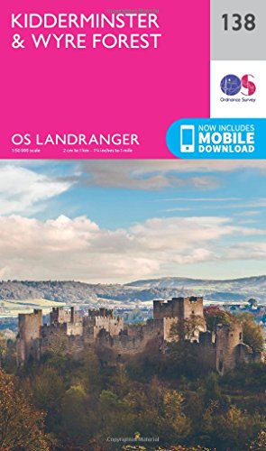 Ordnance Survey Landranger map cover for Kidderminster & Wyre Forest, featuring a castle.