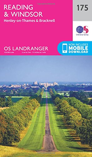 OS Landranger map cover featuring Windsor Castle and green landscape.