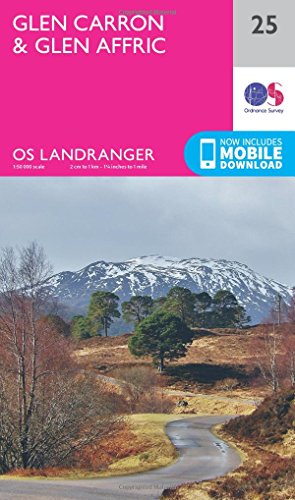 Ordnance Survey Landranger map cover featuring Scottish mountains and a road.