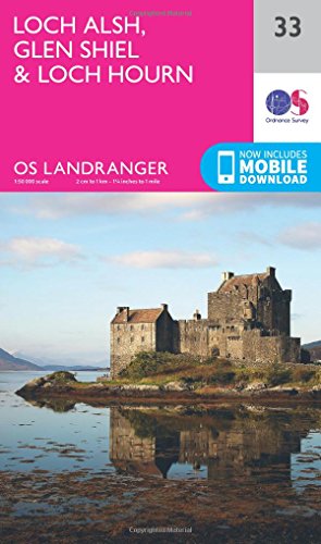 OS Landranger map cover: Loch Alsh, Glen Shiel, Eilean Donan Castle.
