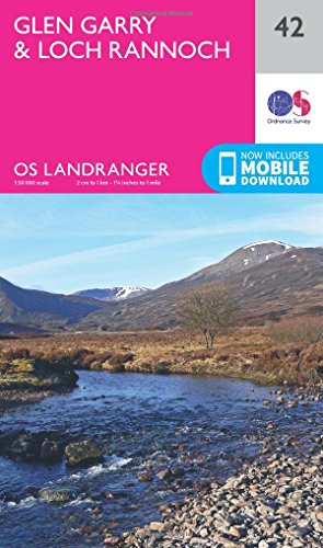 Ordnance Survey Landranger map cover featuring Scottish mountains and river.