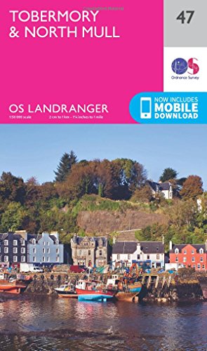 Ordnance Survey Landranger map cover for Tobermory & North Mull, Scotland.