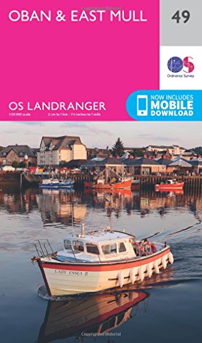 Ordnance Survey Landranger map cover featuring a harbor with boats.