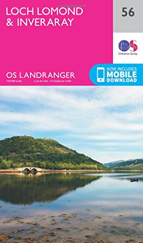 Ordnance Survey Landranger map cover featuring Loch Lomond and Inveraray landscape.