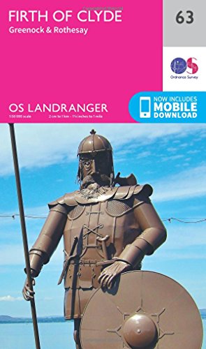 Ordnance Survey Landranger map cover featuring a statue and coastal scene.
