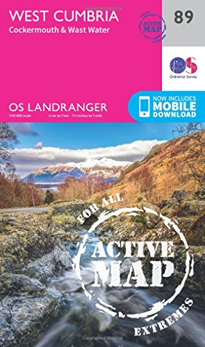 Ordnance Survey Landranger map of West Cumbria, Cockermouth & Wast Water.