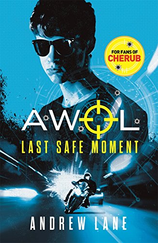 Book cover featuring a person in sunglasses, a motorcycle, and a yellow target graphic.