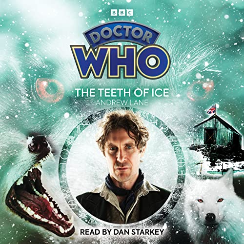 Doctor Who audio cover featuring the Eighth Doctor, a wolf, and a sea serpent.