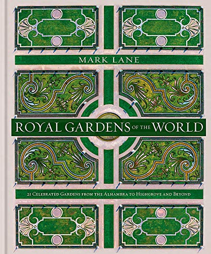 Book cover featuring ornate green and gold garden designs.