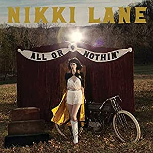 Nikki Lane album cover: woman in vintage attire with a motorcycle.