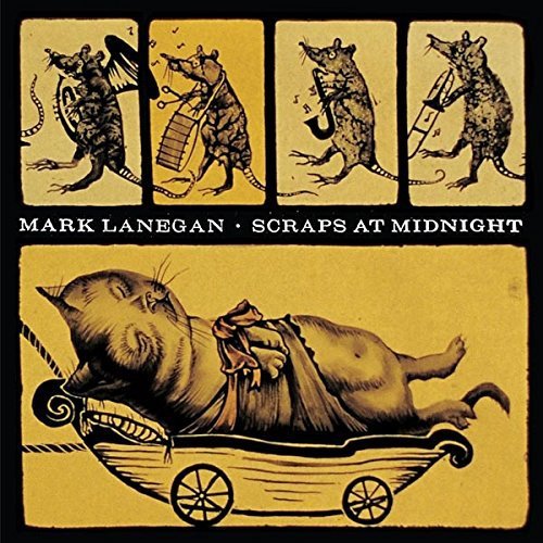 Album cover for Mark Lanegan’s “Scraps at Midnight” featuring illustrated rats and a cat.