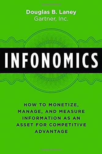 Bright green book cover with bold black text: "INFONOMICS" and author name.