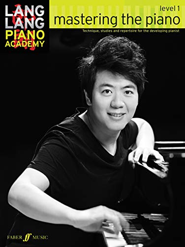 Lang Lang smiling at a piano on the cover of a music instruction book.
