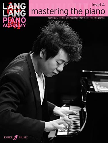 Lang Lang playing the piano on the cover of a level 4 music book.