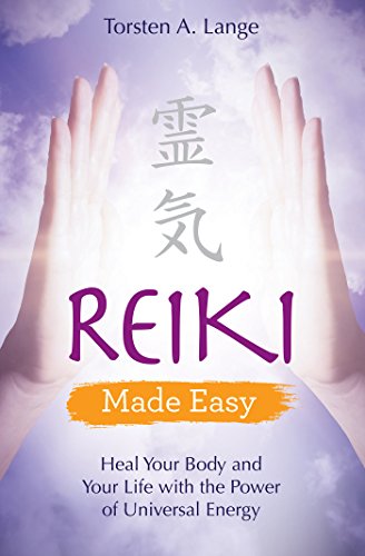 Book cover with hands glowing, Japanese characters, and the title "Reiki Made Easy".