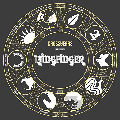 Langfinger's "Crossyears" vinyl record cover with zodiac-style symbols.