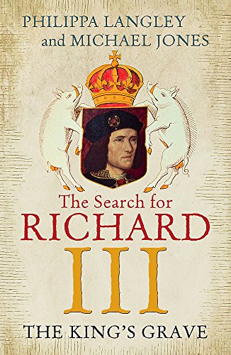 Book cover featuring a portrait of Richard III, a crown, and two white boars.