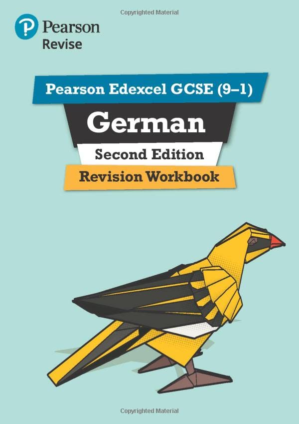 Pearson Revise Edexcel GCSE German Revision Workbook cover with a bird.