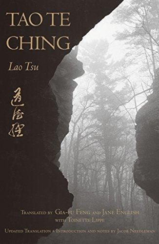 Book cover of Tao Te Ching by Lao Tzu featuring a misty forest scene.