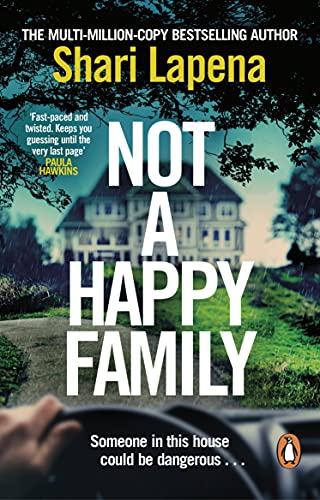 Book cover showing a house seen through a car windshield with large white text.