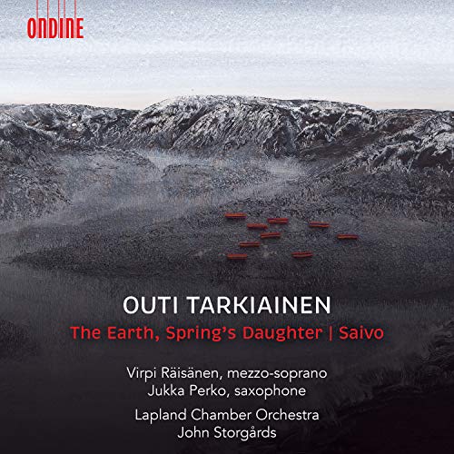 CD cover with snowy landscape, red boats, and composer’s name.