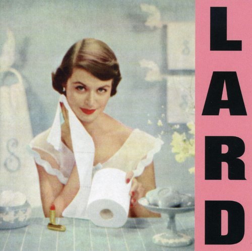 Vintage-style CD cover featuring a woman with a roll of toilet paper.