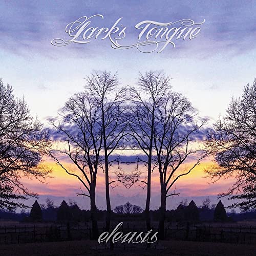 Album cover: trees silhouetted against a colorful sunset sky.