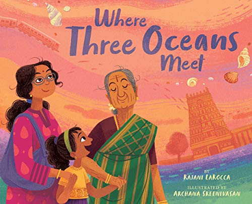 Book cover depicting a family with a city and ocean backdrop.