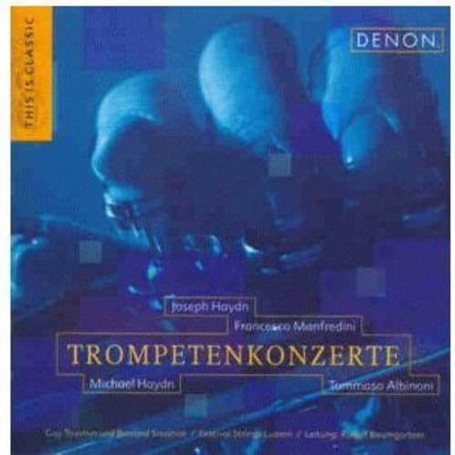 CD cover featuring a portrait of a man playing a trumpet, blue tones.