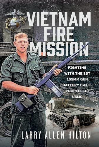 Book cover: soldier with rifle, Vietnam War, artillery in background.