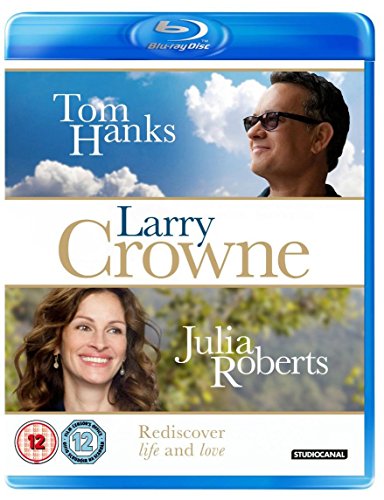 Blu-ray cover for “Larry Crowne” featuring Tom Hanks and Julia Roberts.