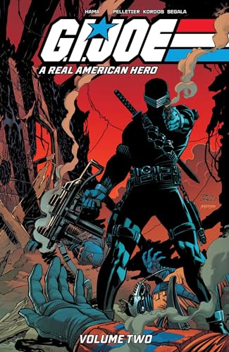 Comic book cover featuring Snake Eyes with weapons, volume two edition.