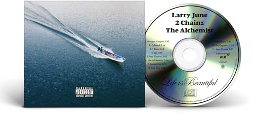 CD case and disc for “Life is Beautiful” by Larry June, 2 Chainz, and The Alchemist.
