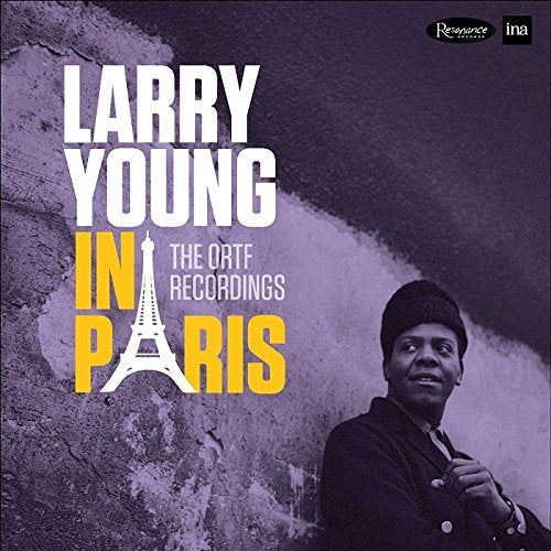 CD cover for Larry Young’s “In Paris” featuring a portrait of the artist.
