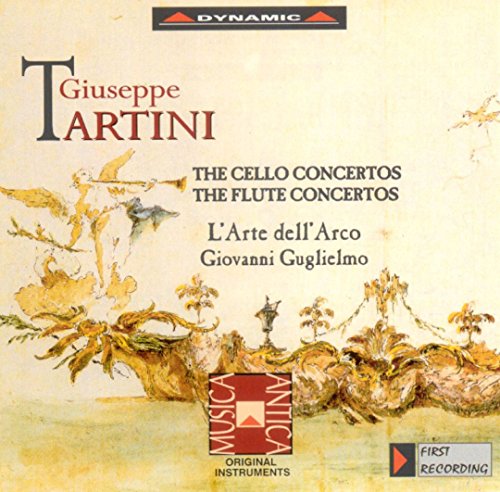 CD cover for Giuseppe Tartini concertos featuring an illustration of an angel and landscape.