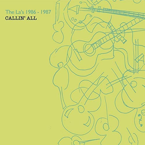 Las The’s “Callin’ All” vinyl album cover, abstract green line art.