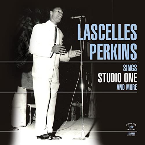 Lascelles Perkins album cover featuring a singer at a microphone.
