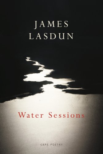 Book cover: dark abstract image with red title "Water Sessions" by James Lasdun.