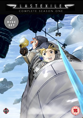 “Last Exile” DVD cover featuring two pilots in a futuristic aircraft.