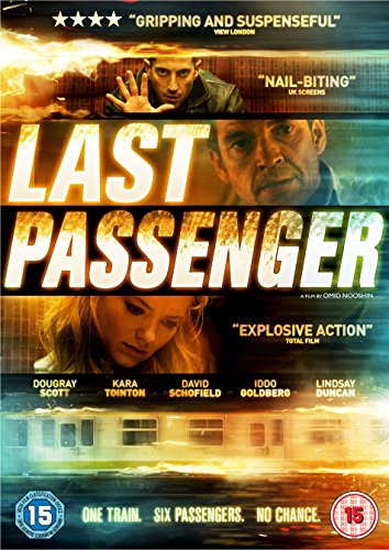 DVD cover for Last Passenger featuring close-ups of actors and a train in motion.