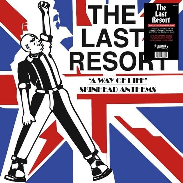 Album cover: skinhead silhouette against a fragmented Union Jack flag.
