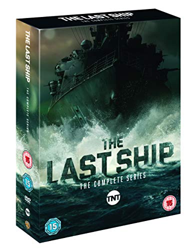 The Last Ship The Complete Series DVD box set featuring a warship at sea.