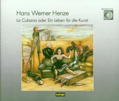 CD cover art: surreal painting of figures in a landscape.