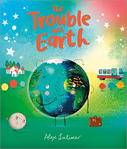 Book cover featuring a cartoon Earth character on a green landscape with stars above.