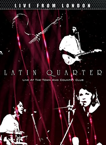 Latin Quarter band performing live, DVD cover with red and black design.