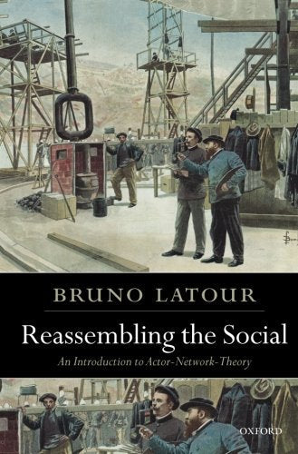 Book cover showing a painting of men at a construction site with black text.